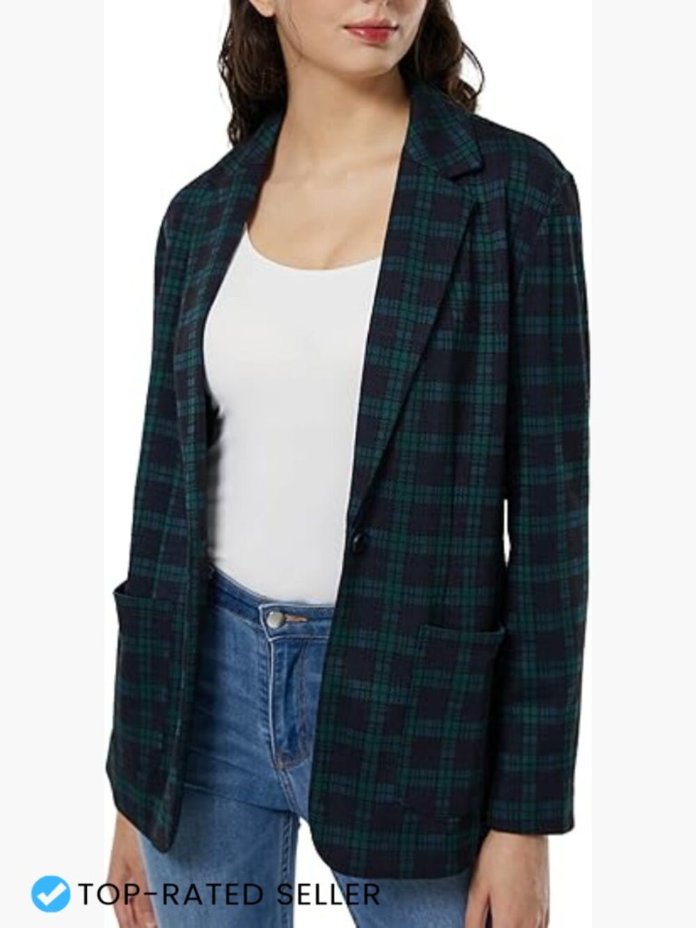Women's Casual Blazer Classic Chic Lightweight Stretchy Polyester Office Wear
